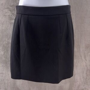 Vintage Dolce & Gabbana Skirt Womens Size 42 Black Virgin Wool Italy Luxury